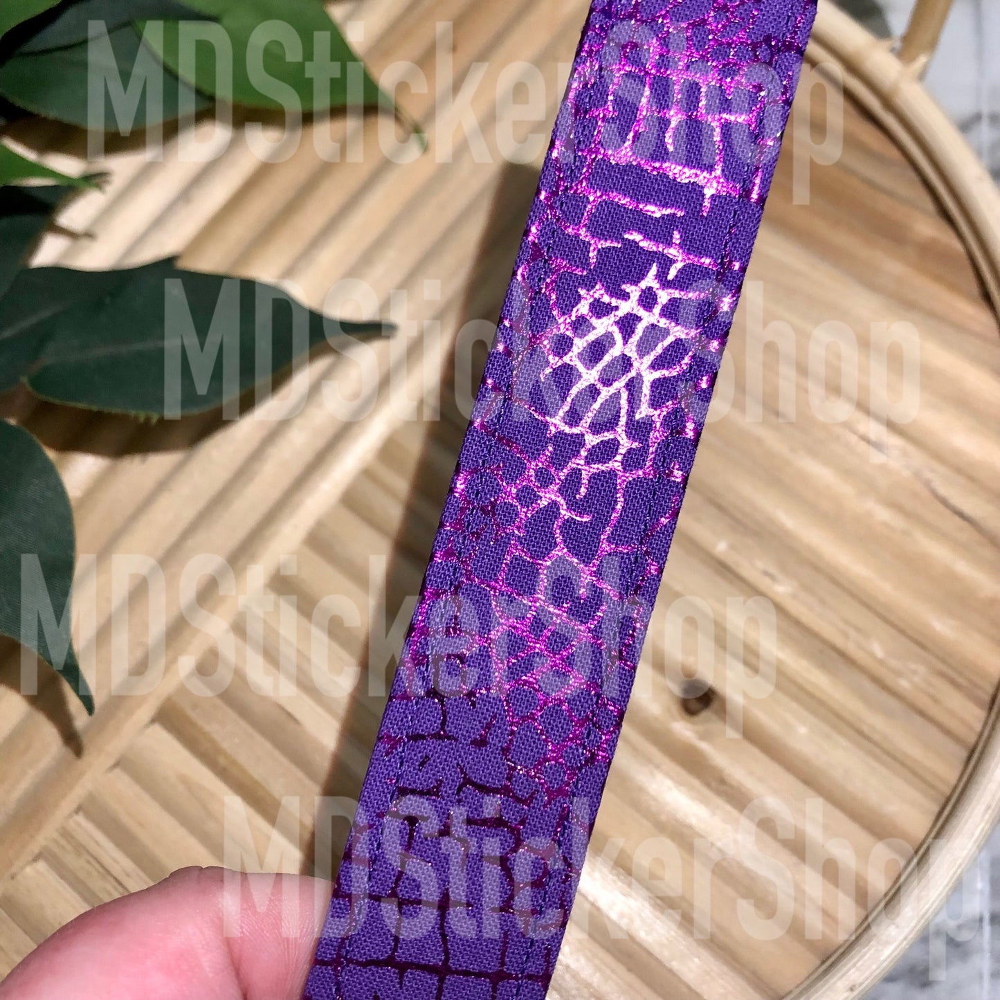 Purple Dragonfly Wing Print Fabric Keychain, Key Fob