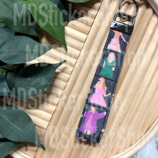 TS Eras Tour ‘Fits Print Fabric Keychain, Key Fob