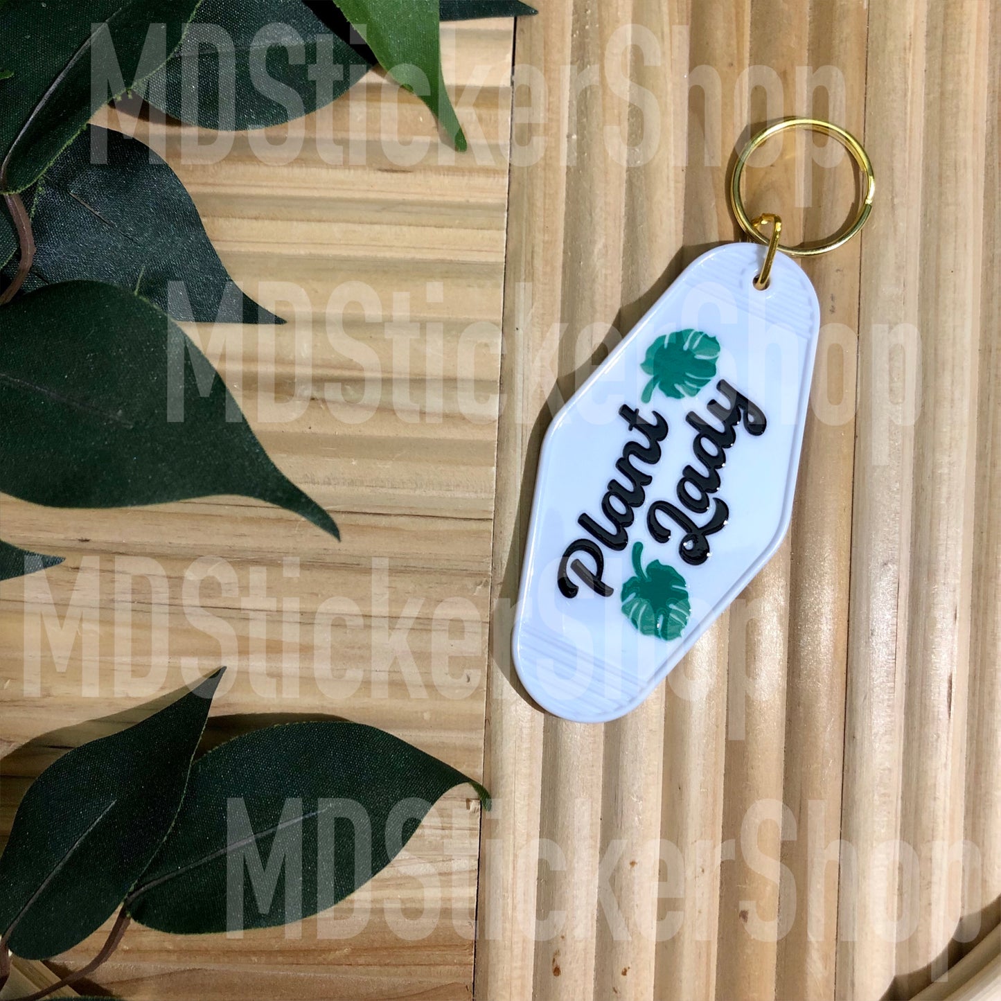 Plant Lady Hotel Keychain, Acrylic Keychain