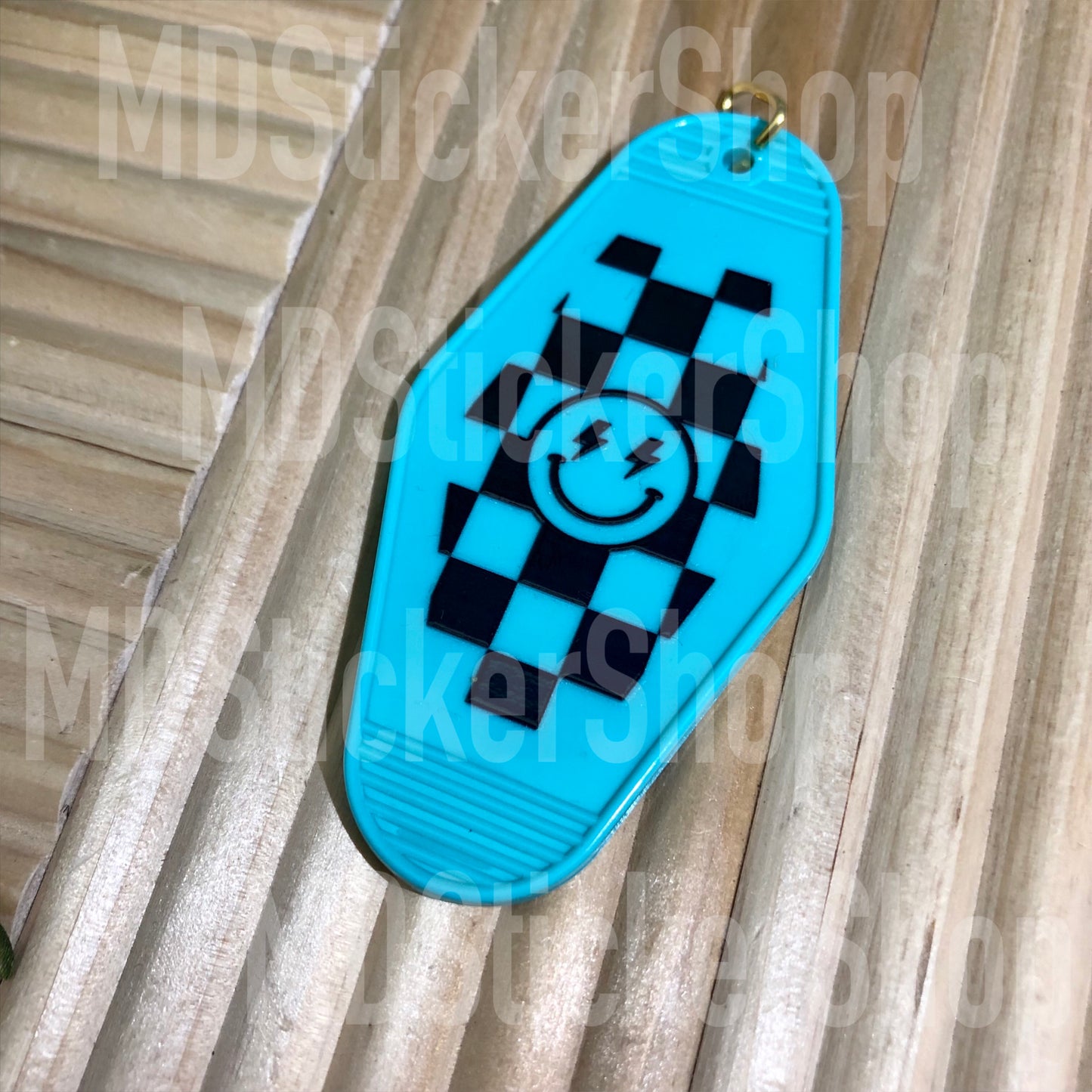 Smiley Check Hotel Keychain, Acrylic Keychain