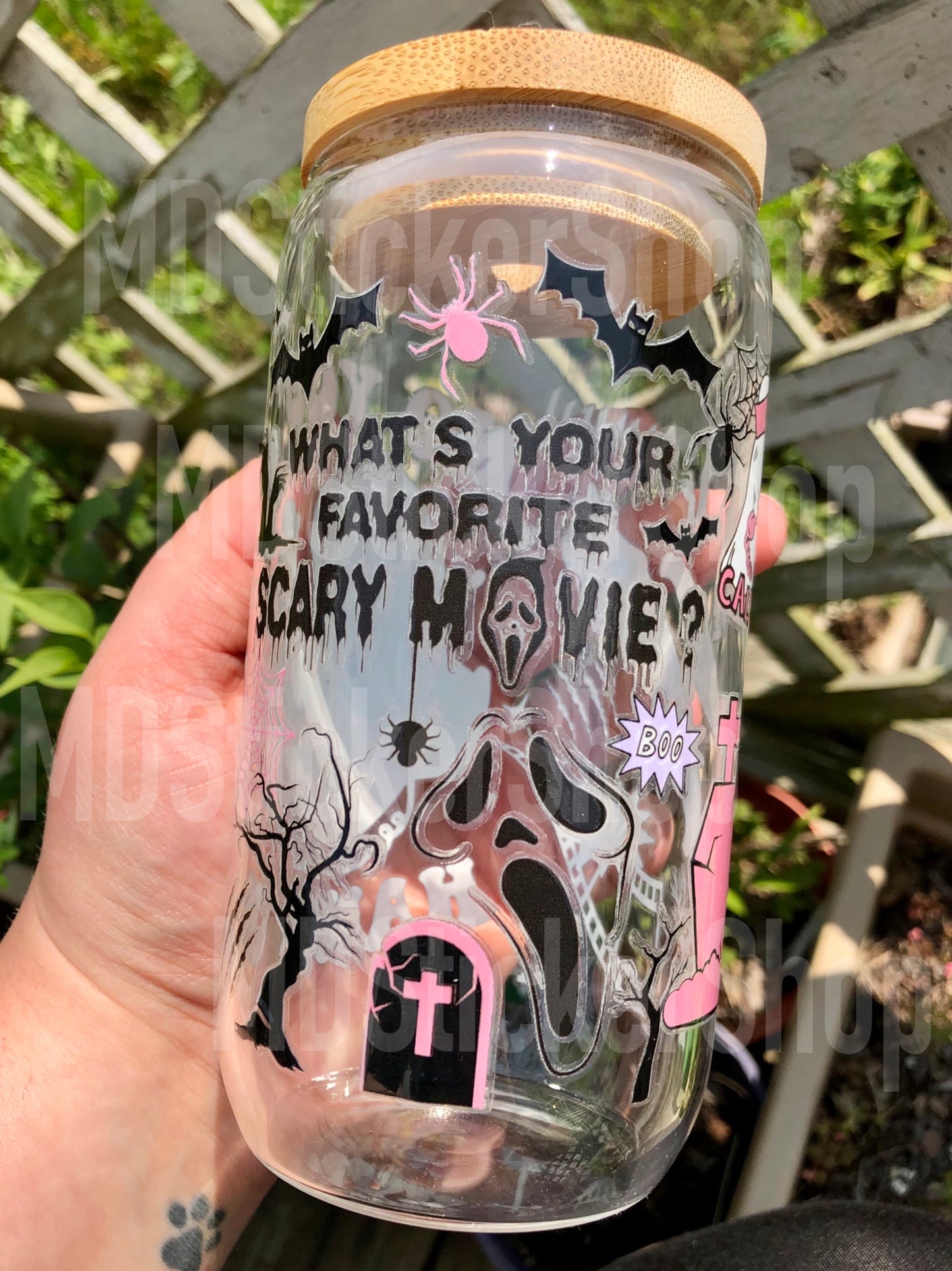 No You Hang Up Ghost(Face) Halloween Beer Can Glass Cup