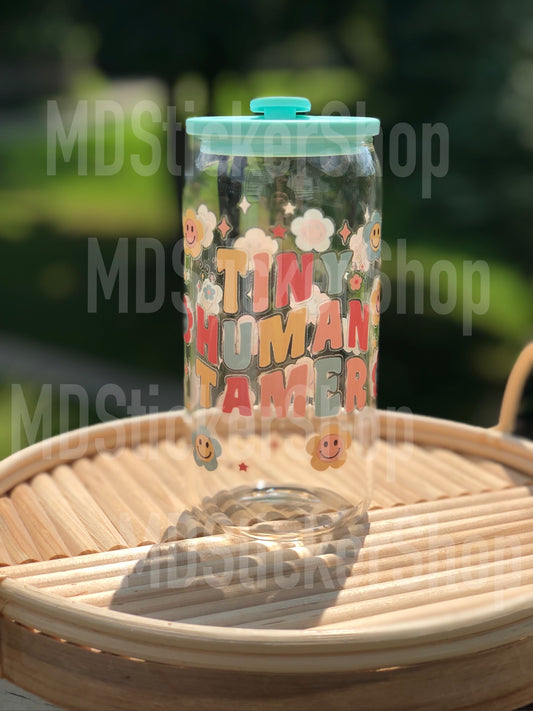 Tiny Human Tamer Beer Can Glass Cup