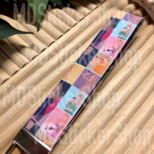TS Eras Tour Print Fabric Keychain, Key Fob