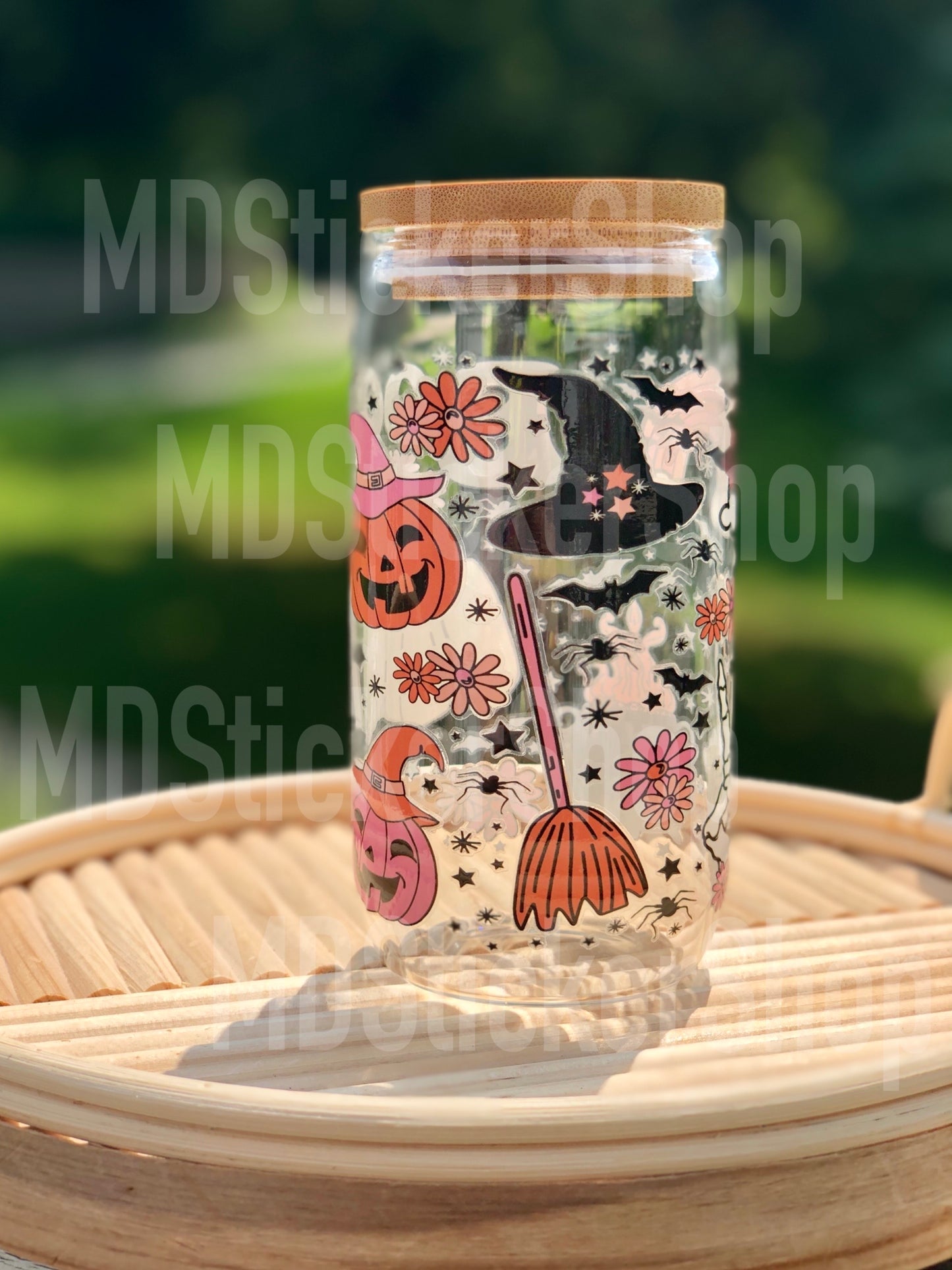 Boo Ghost Halloween Icons Beer Can Glass Cup