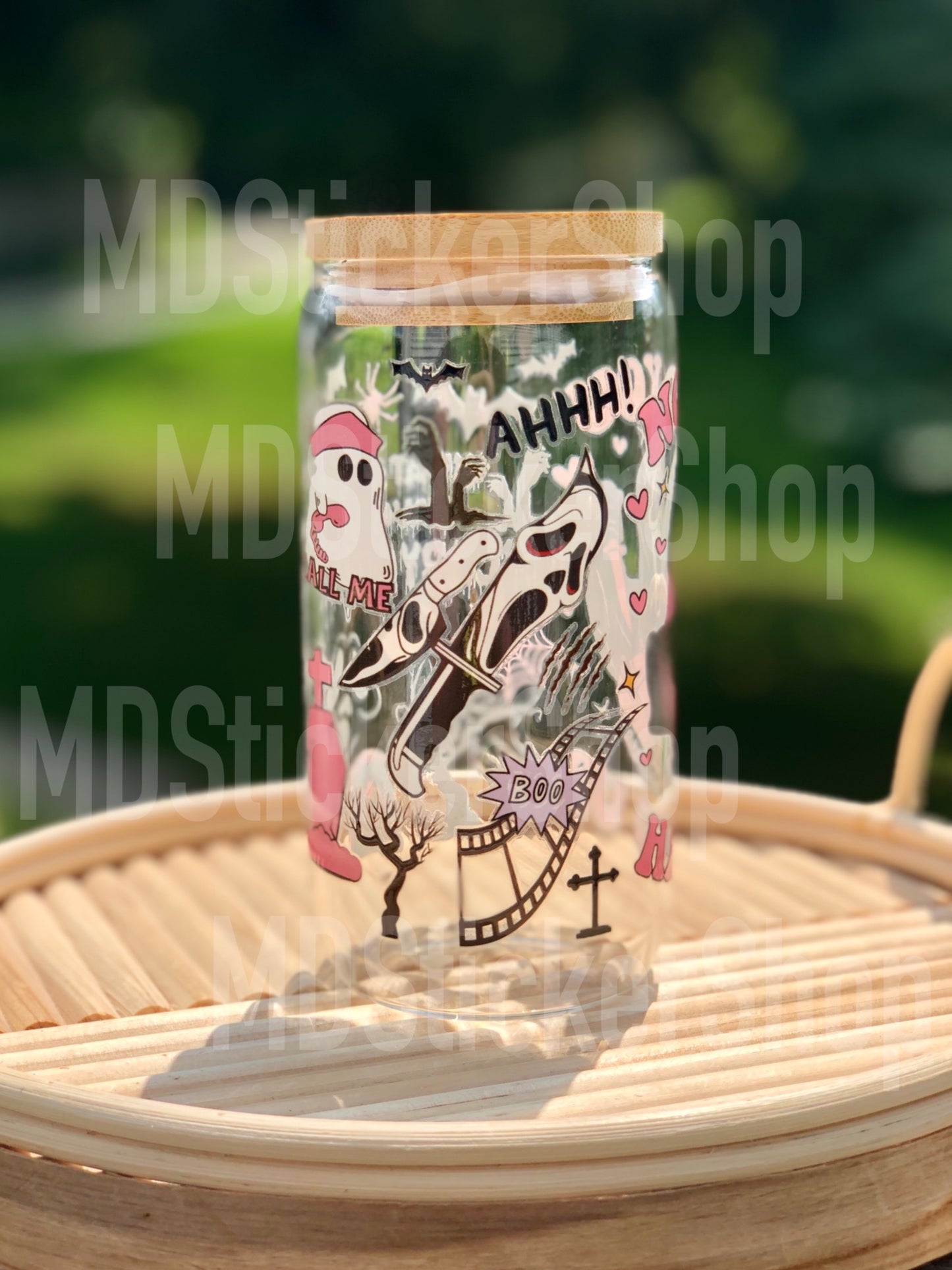 No You Hang Up Ghost(Face) Halloween Beer Can Glass Cup