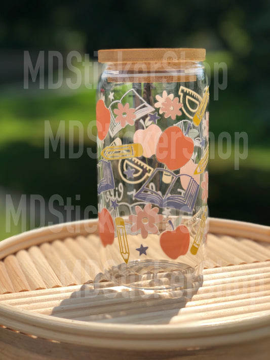 #Teacherlife Teacher Icons Beer Can Glass Cup