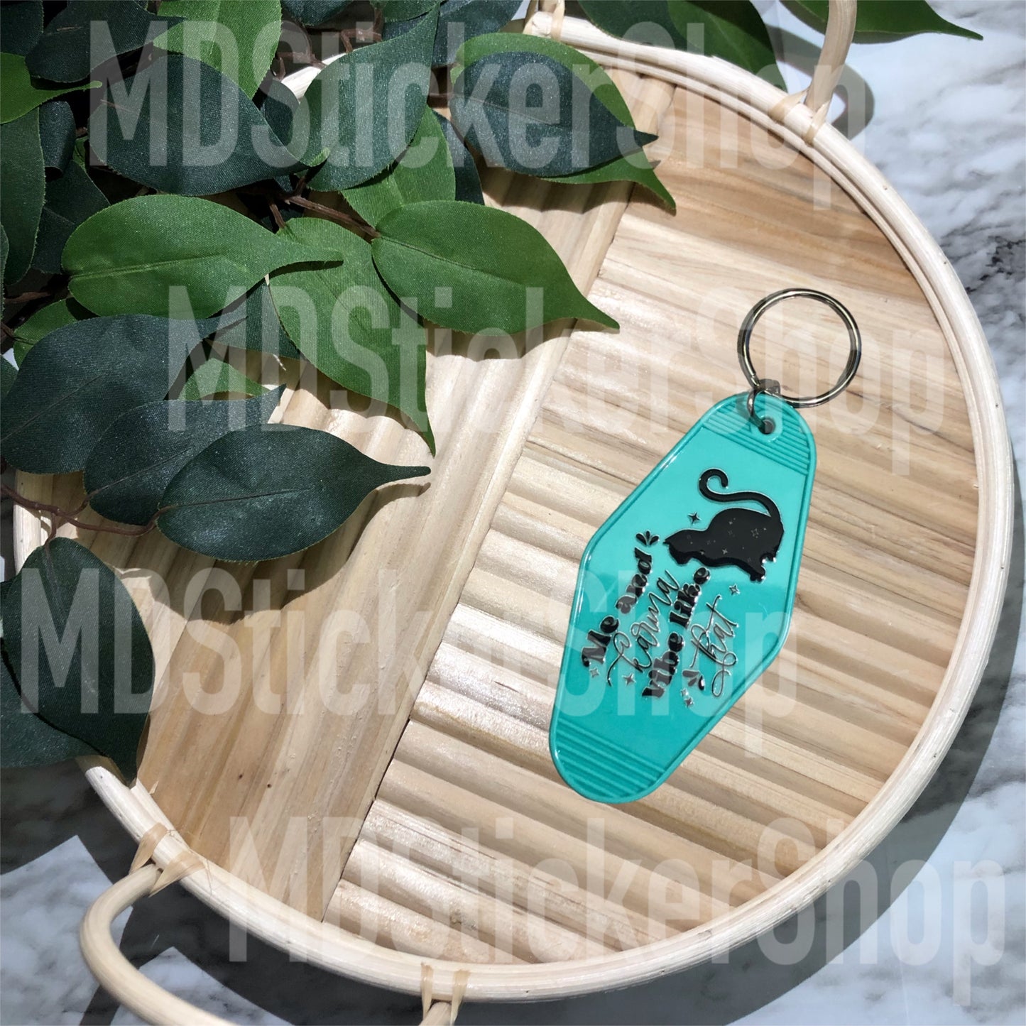 Me and Karma Vibe Like That Hotel Keychain, Acrylic Keychain
