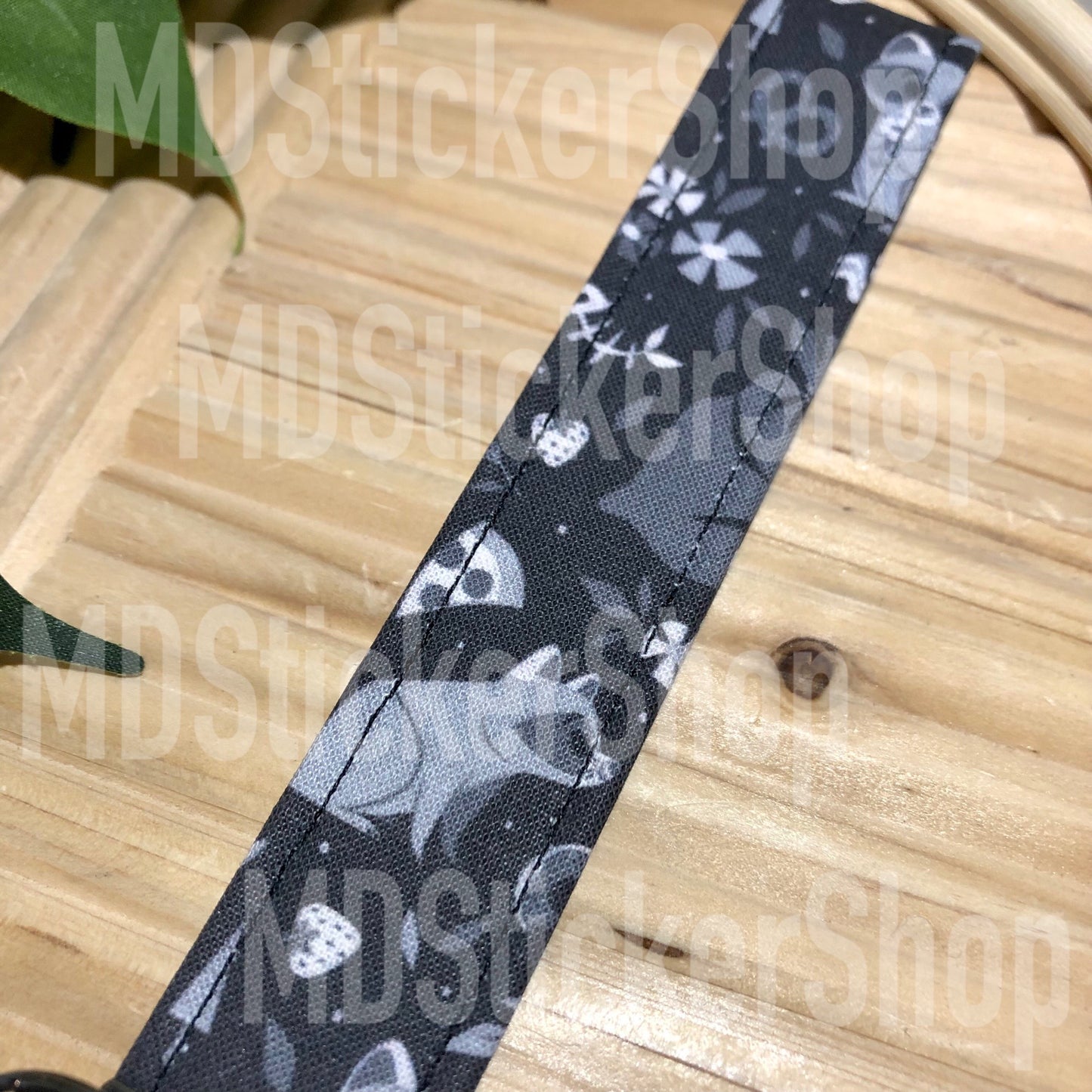 Raccoon Print Fabric Keychain, Key Fob