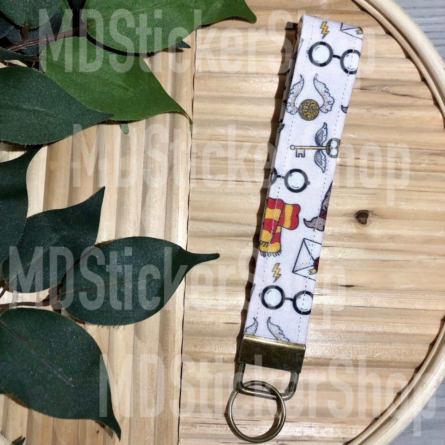 HP Icons Print Fabric Keychain, Key Fob