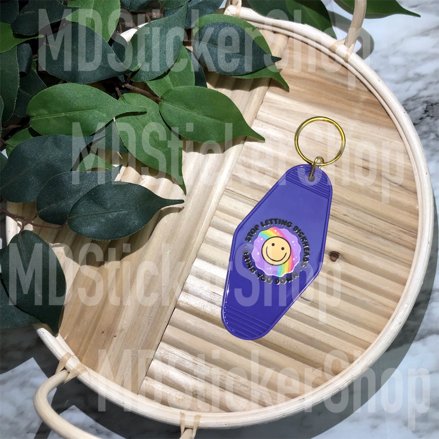 Stop Letting Dickheads Bring You Down Hotel Keychain, Acrylic Keychain