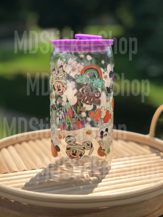 Stay Spooky Mouse Halloween Beer Can Glass Cup