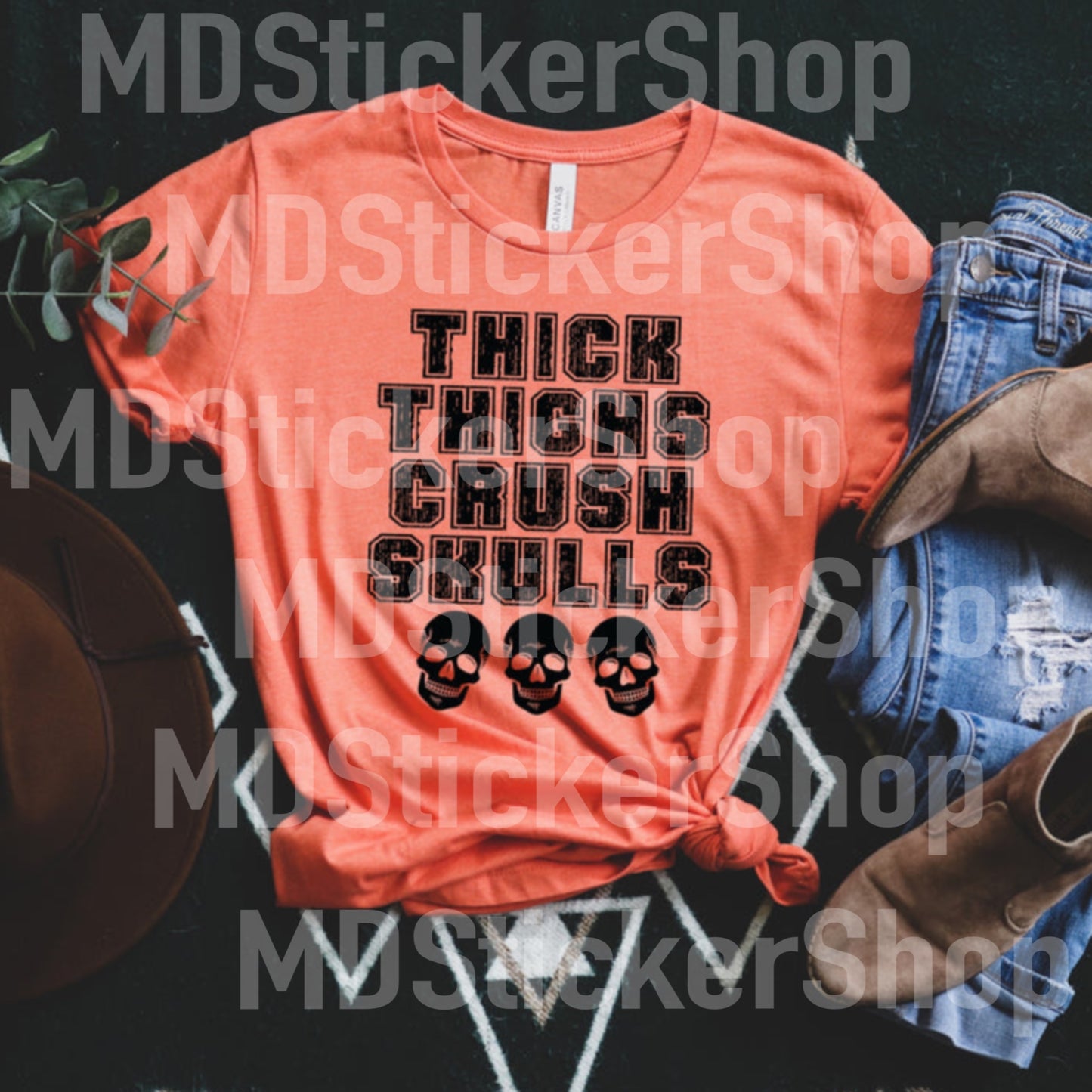 Thick Thighs Crush Skulls Tee