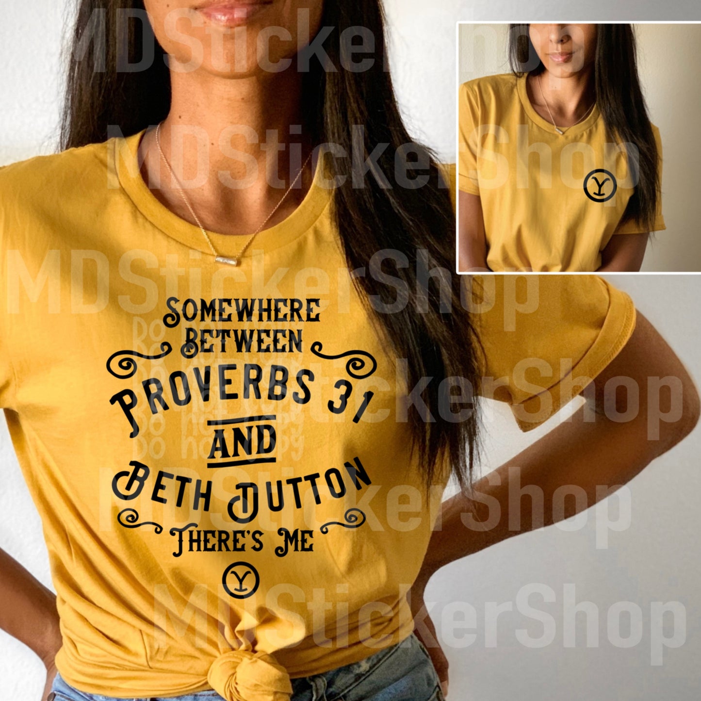 Somewhere Between Proverbs 31 and Beth Dutton Tee