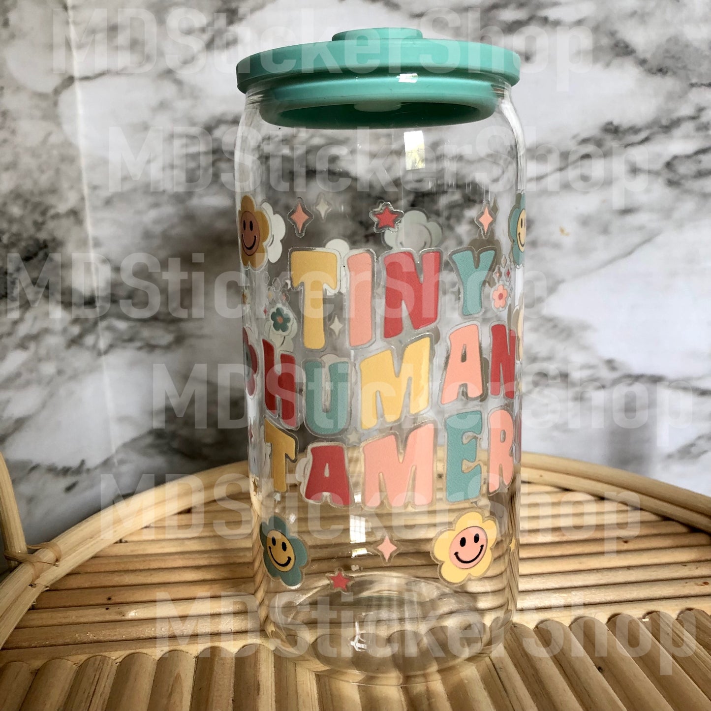 Tiny Human Tamer Beer Can Glass Cup