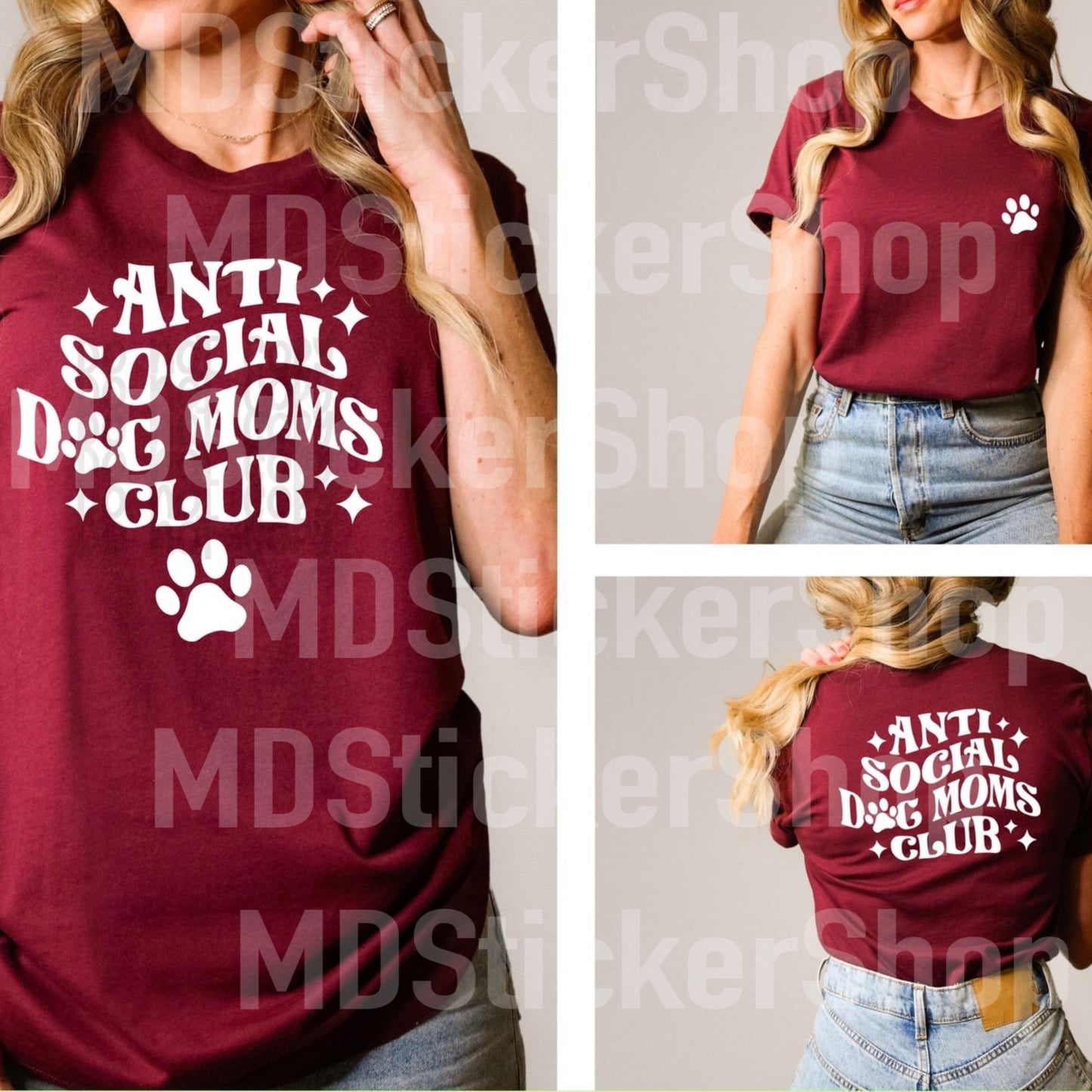Anti-Social Dog Moms Club Tee