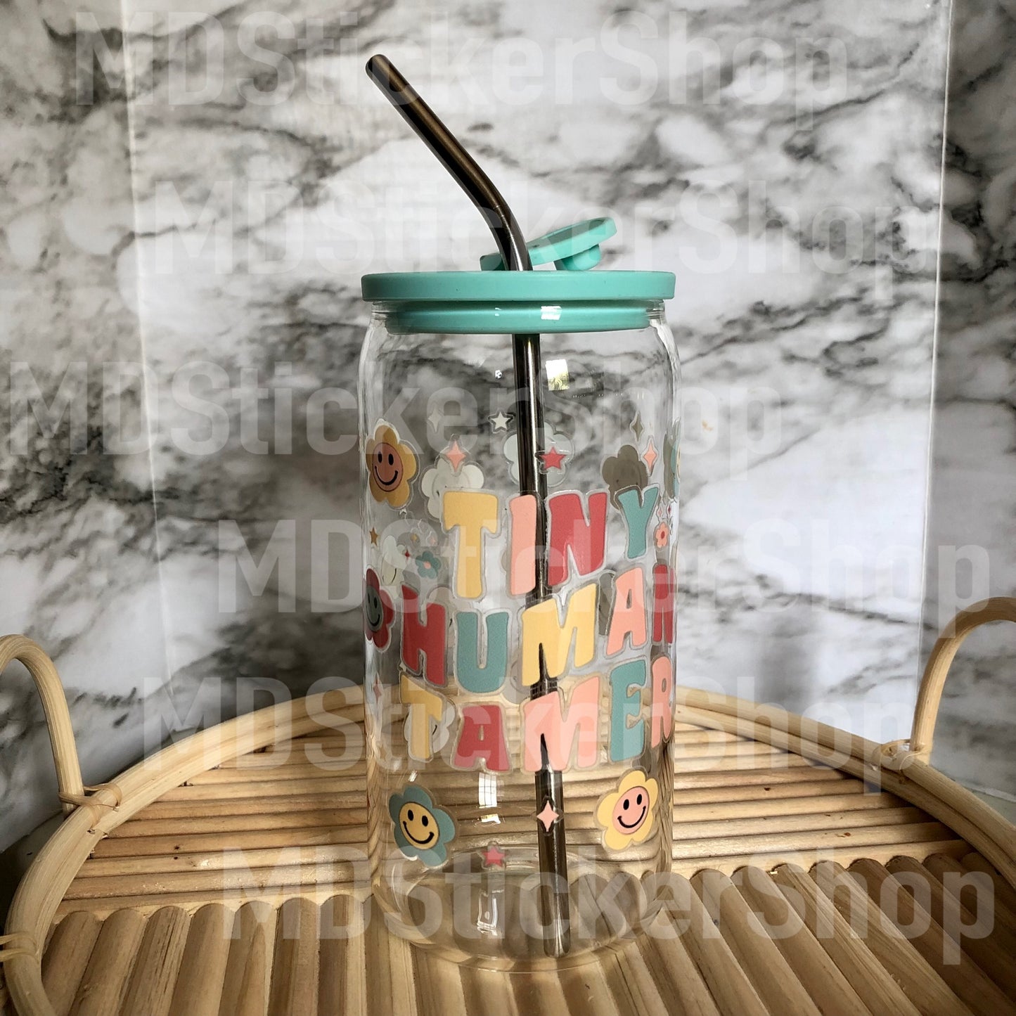 Tiny Human Tamer Beer Can Glass Cup