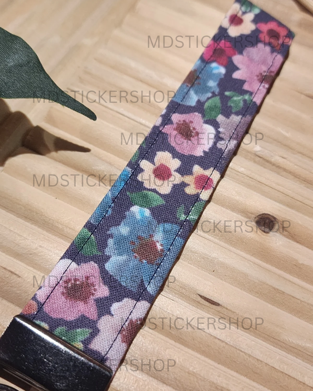 Elise Floral Print Fabric Keychain, Key Fob