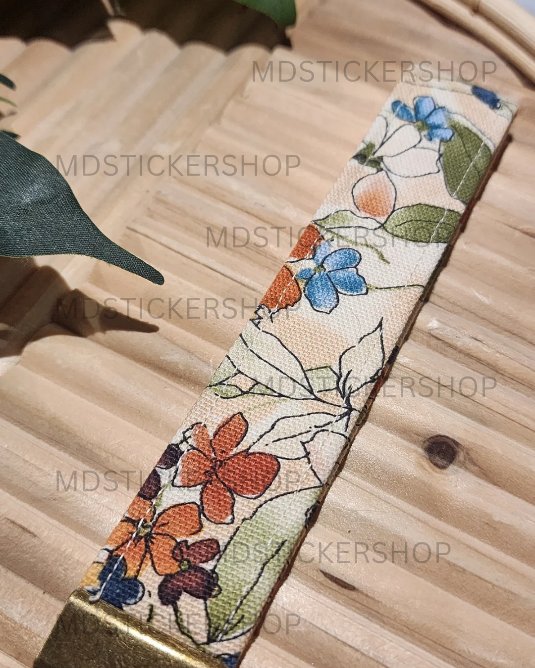 Marley Floral Print Fabric Keychain, Key Fob