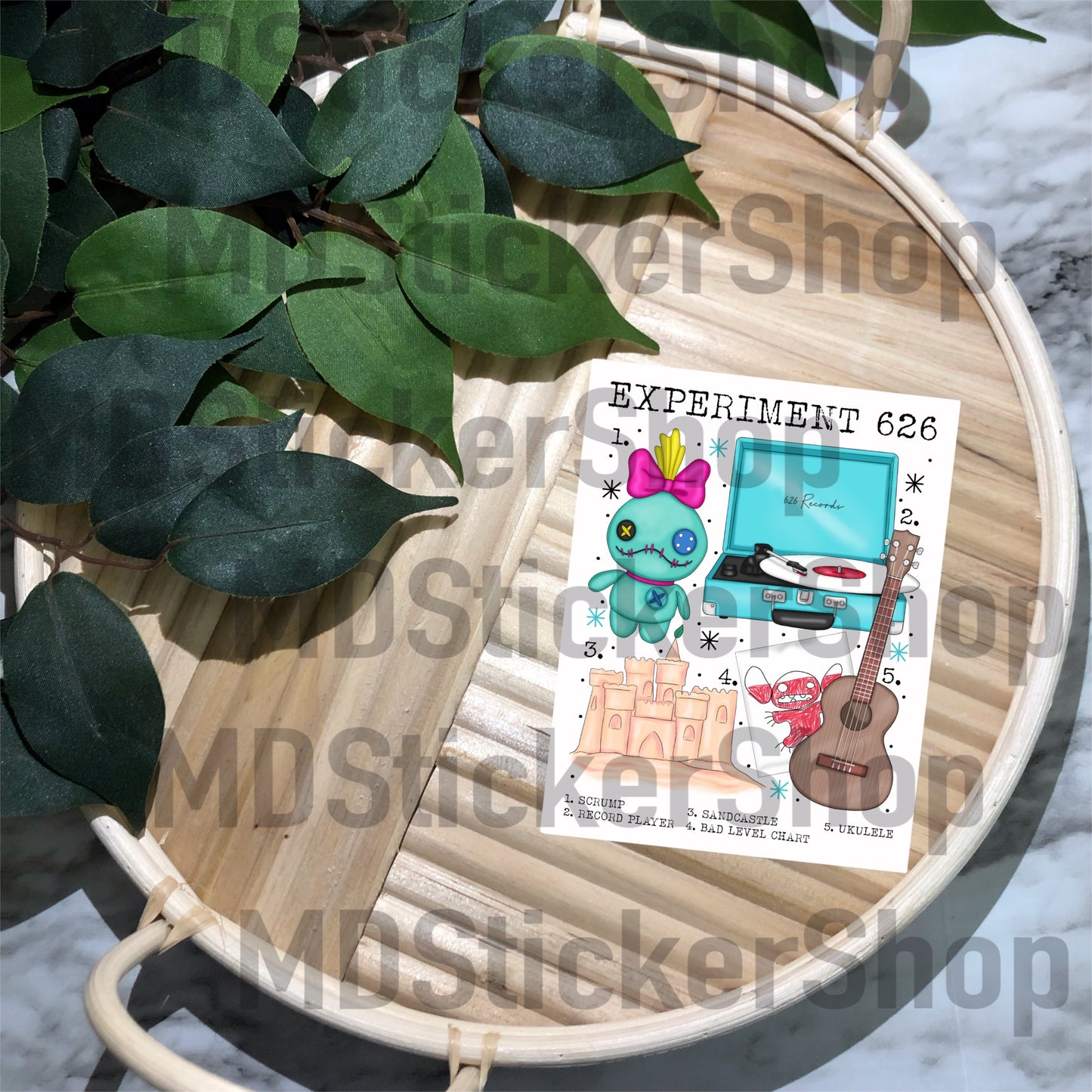 Experiment 626 Chart Vinyl Sticker