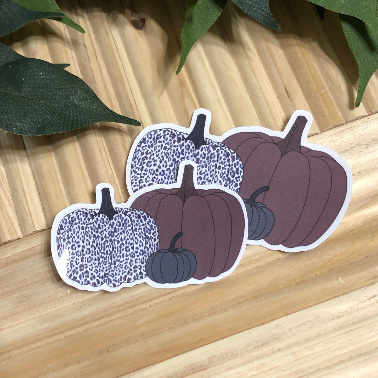 Maroon Pumpkin Trio Vinyl Sticker