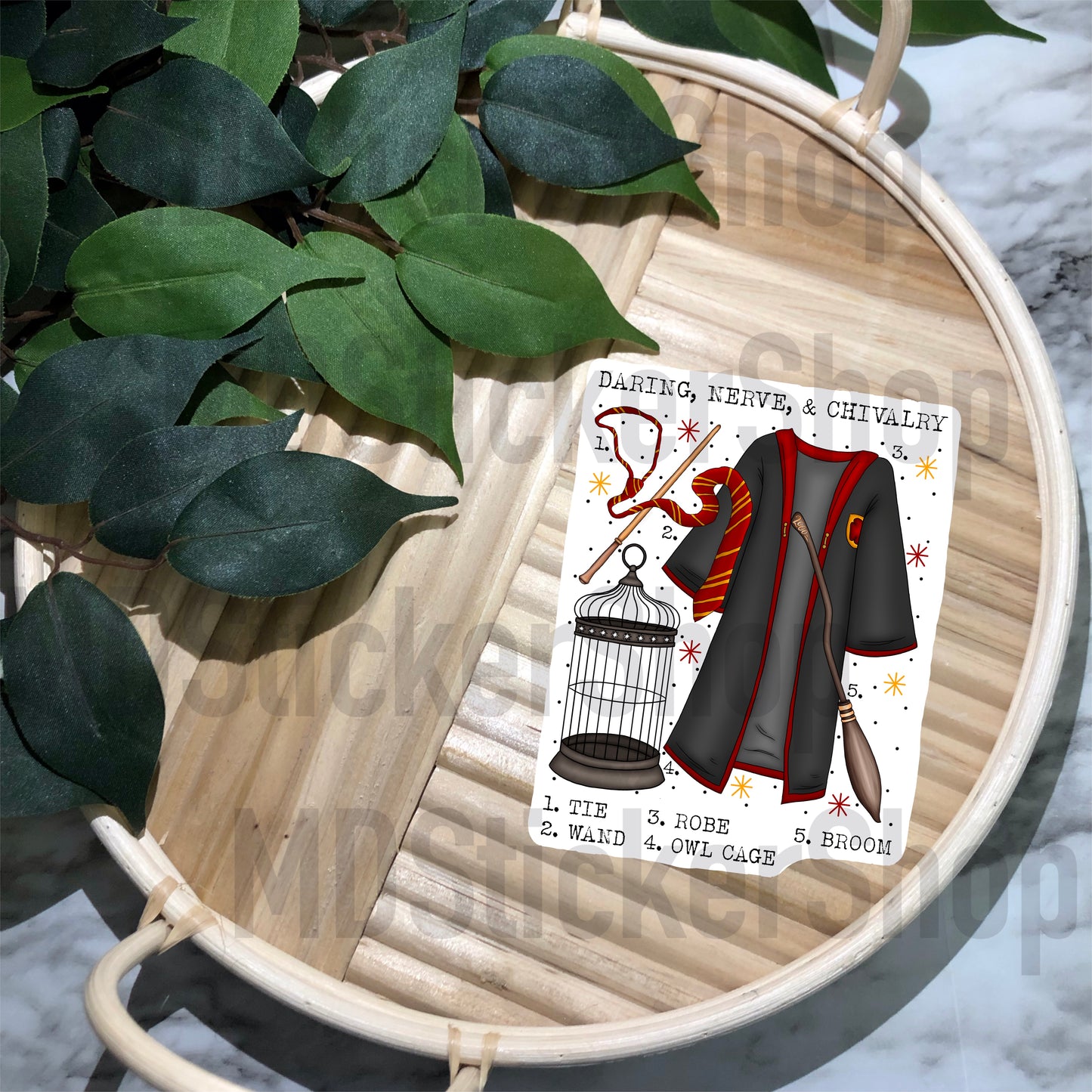 Red House Chart Vinyl Sticker