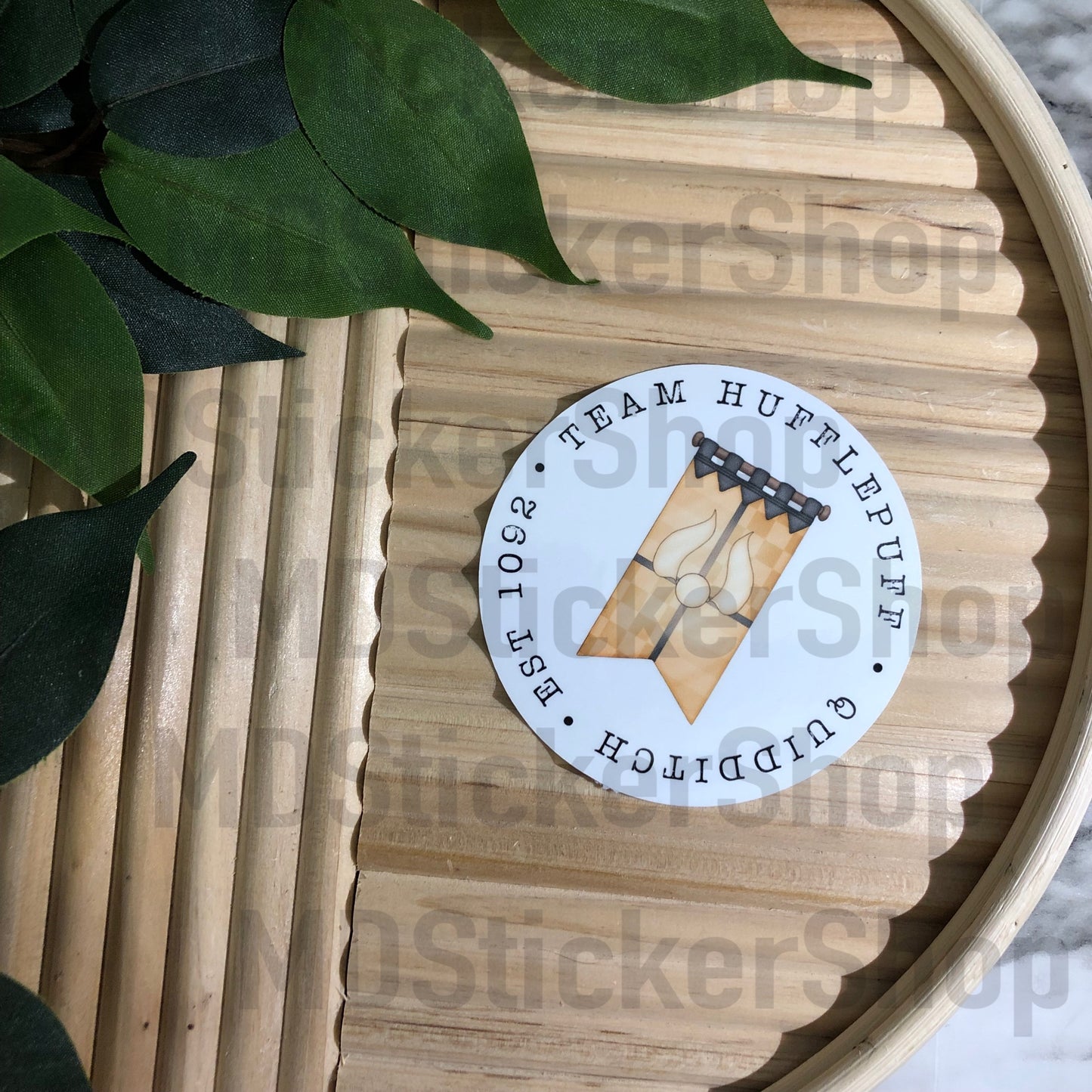 Yellow Team Quidditch Est 1092 Vinyl Sticker