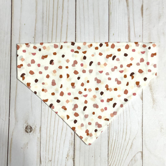 Mauvey Terrazzo Print Fabric Pet Bandana
