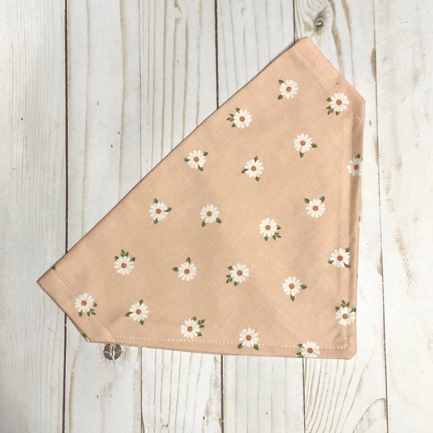 Pink Daisy Print Fabric Pet Bandana