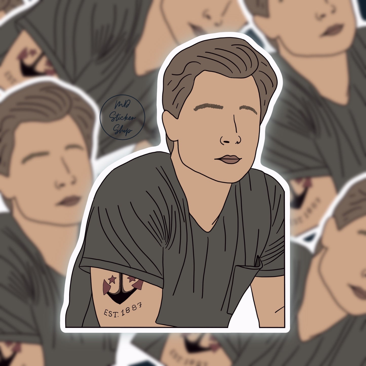 Frankie Ballard Silhouette Vinyl Sticker