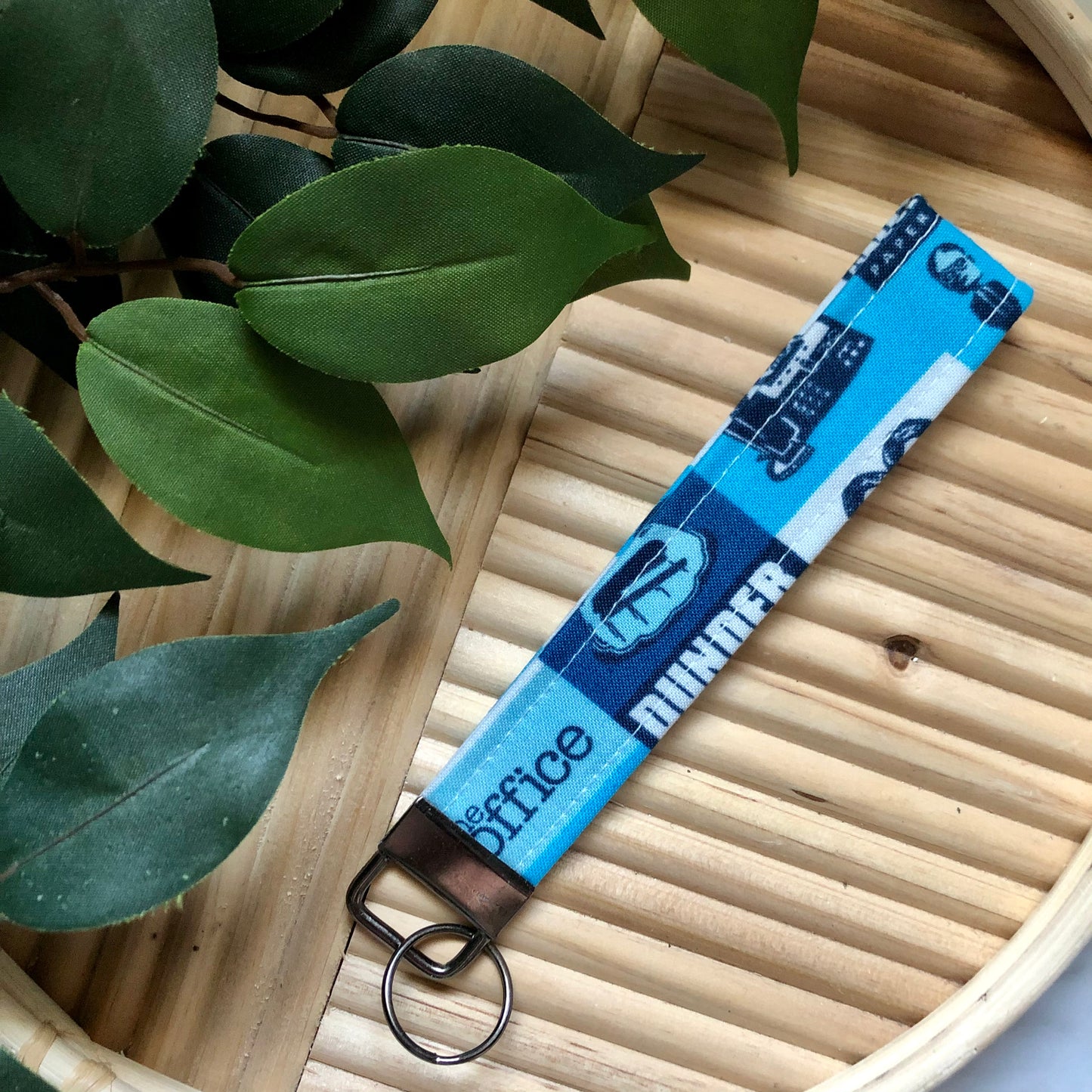 The Office Print Fabric Wristlet Keychain, Key Fob