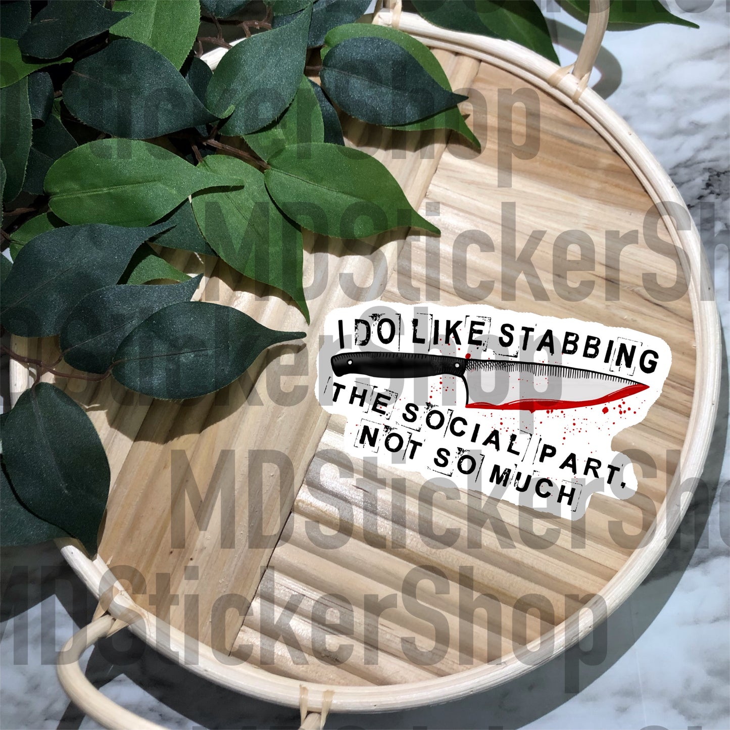 I Do Like Stabbing Vinyl Sticker