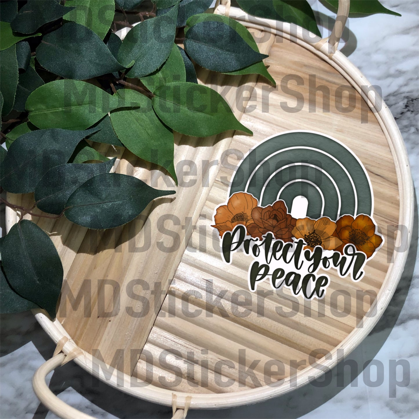 Protect Your Peace Rainbow Vinyl Sticker