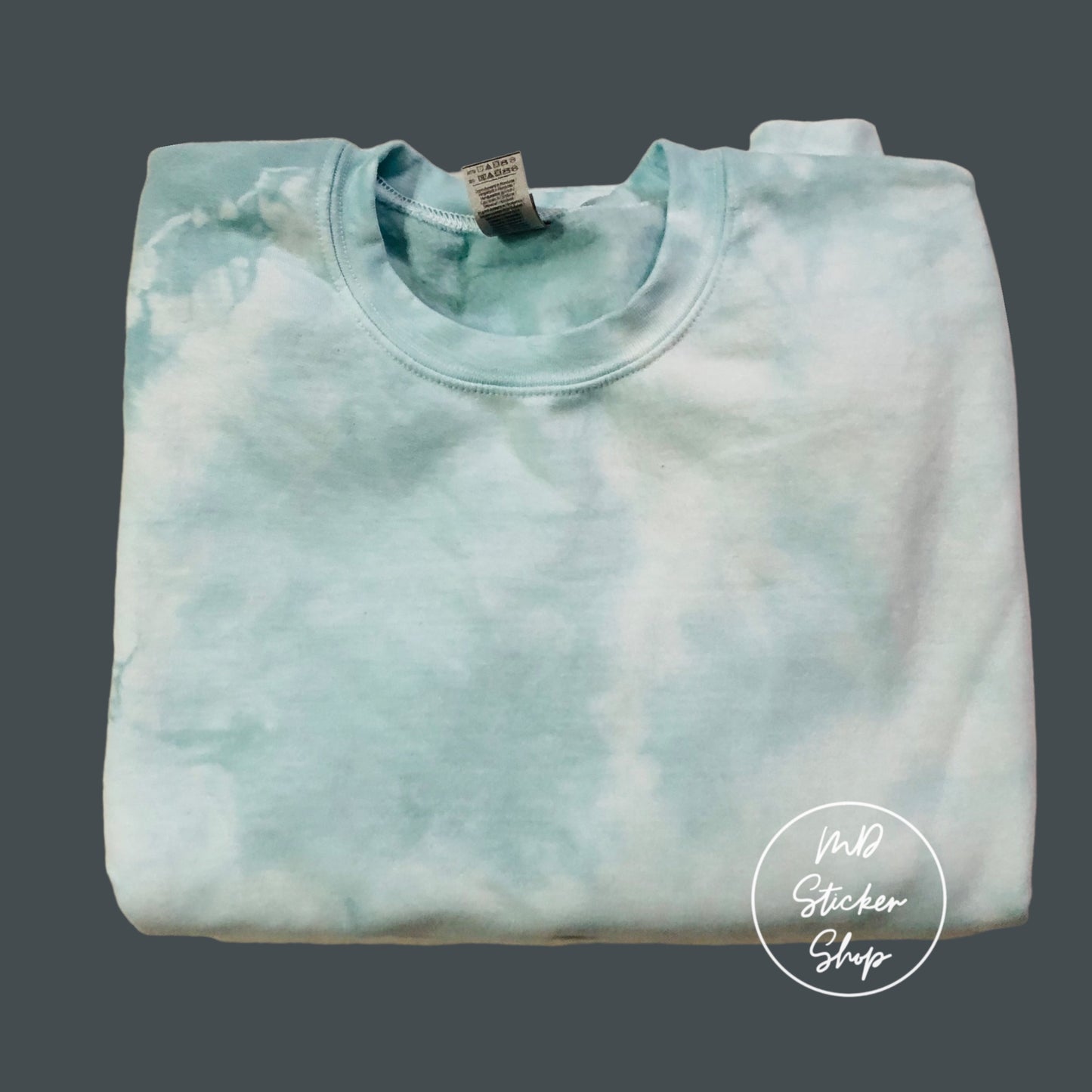 Blue Sky Tie Dye Blank Crewneck Sweatshirt