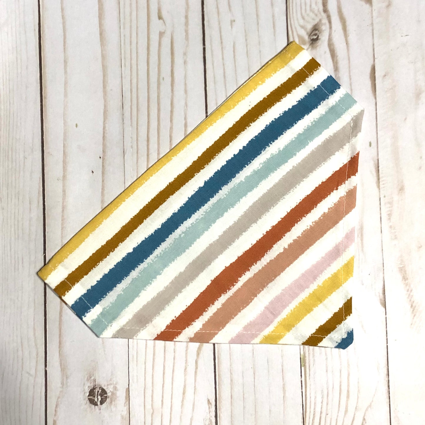 Fall Stripe Print Fabric Pet Bandana
