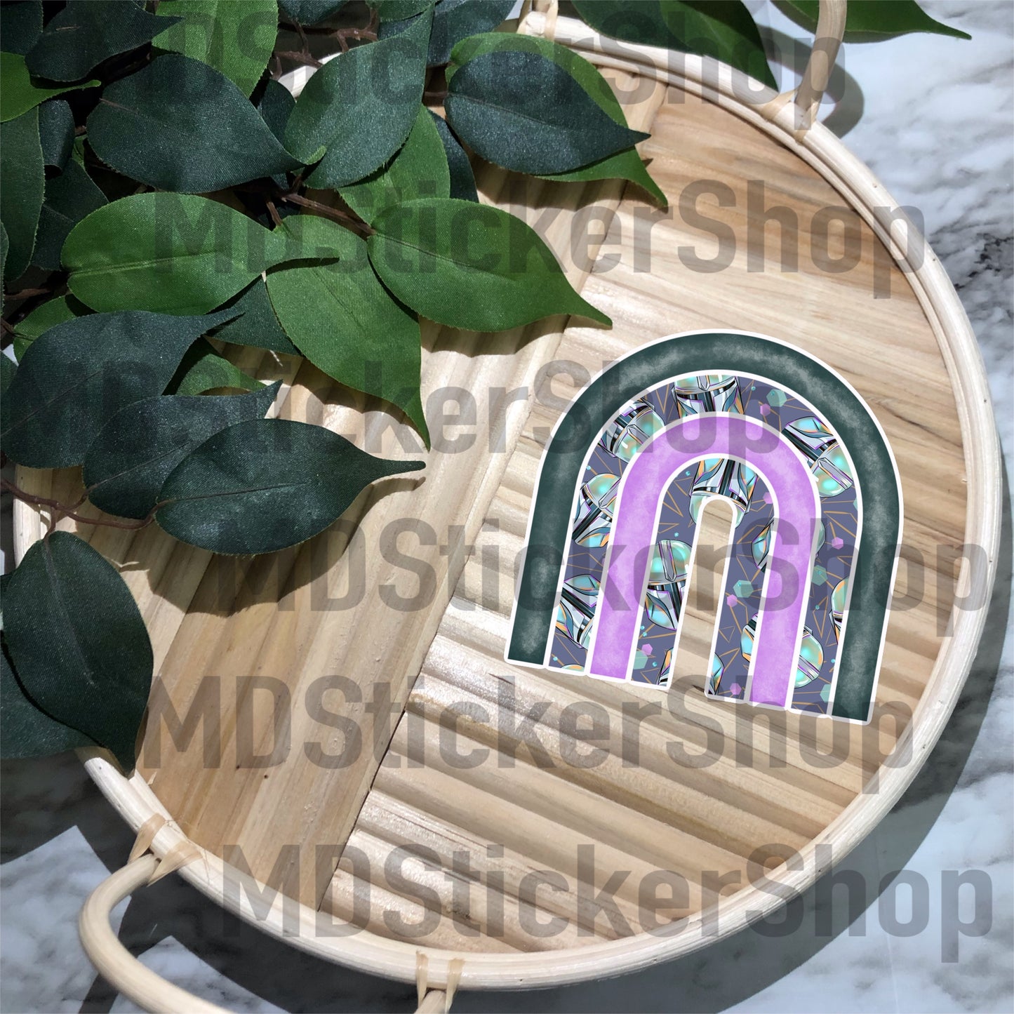 Mandalorian Rainbow Vinyl Sticker