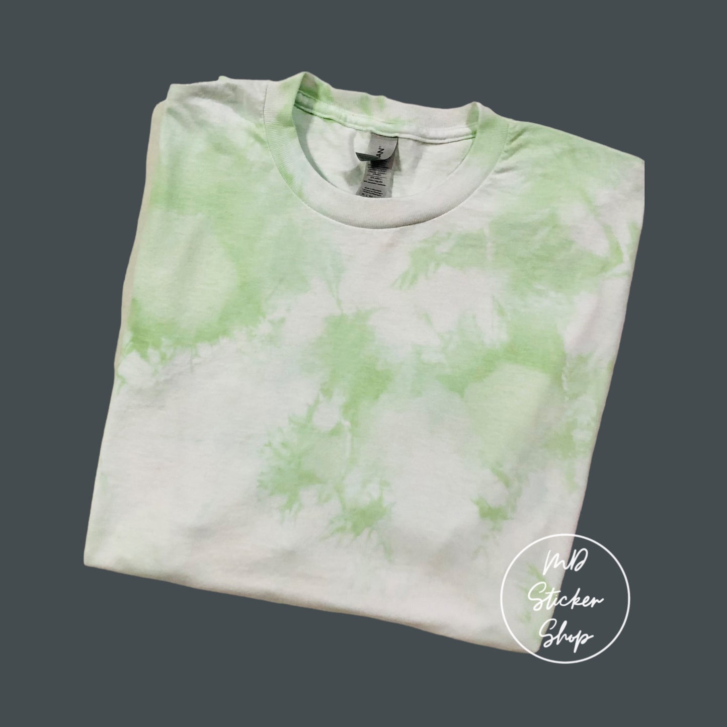 Lime Tie Dye Blank Tee