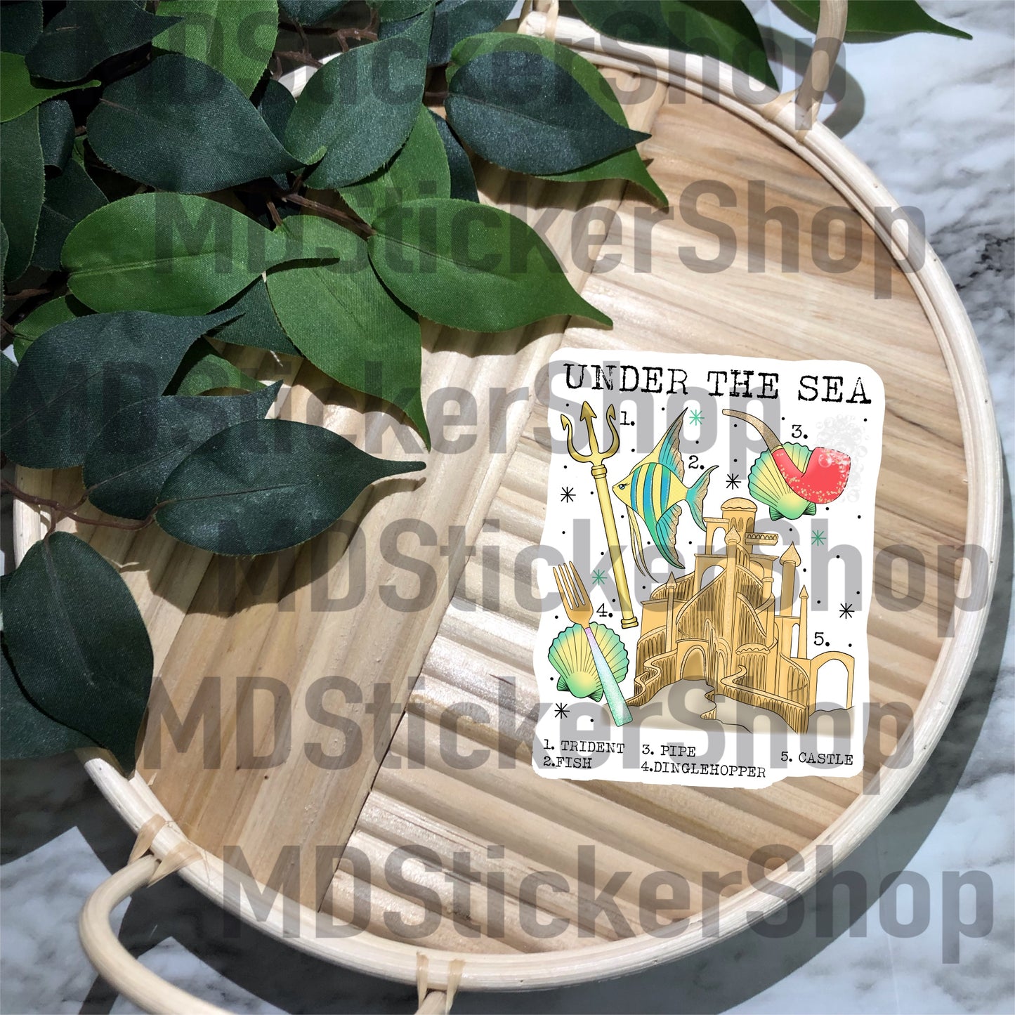 Under the Sea Chart Vinyl Sticker