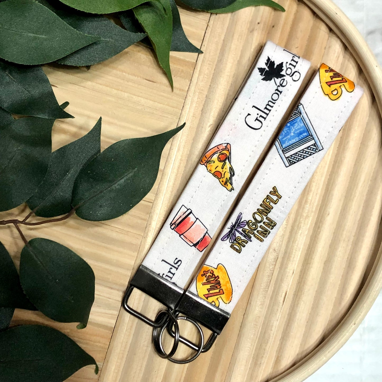 Gilmore Girls Icons Print Fabric Wristlet Keychain, Key Fob