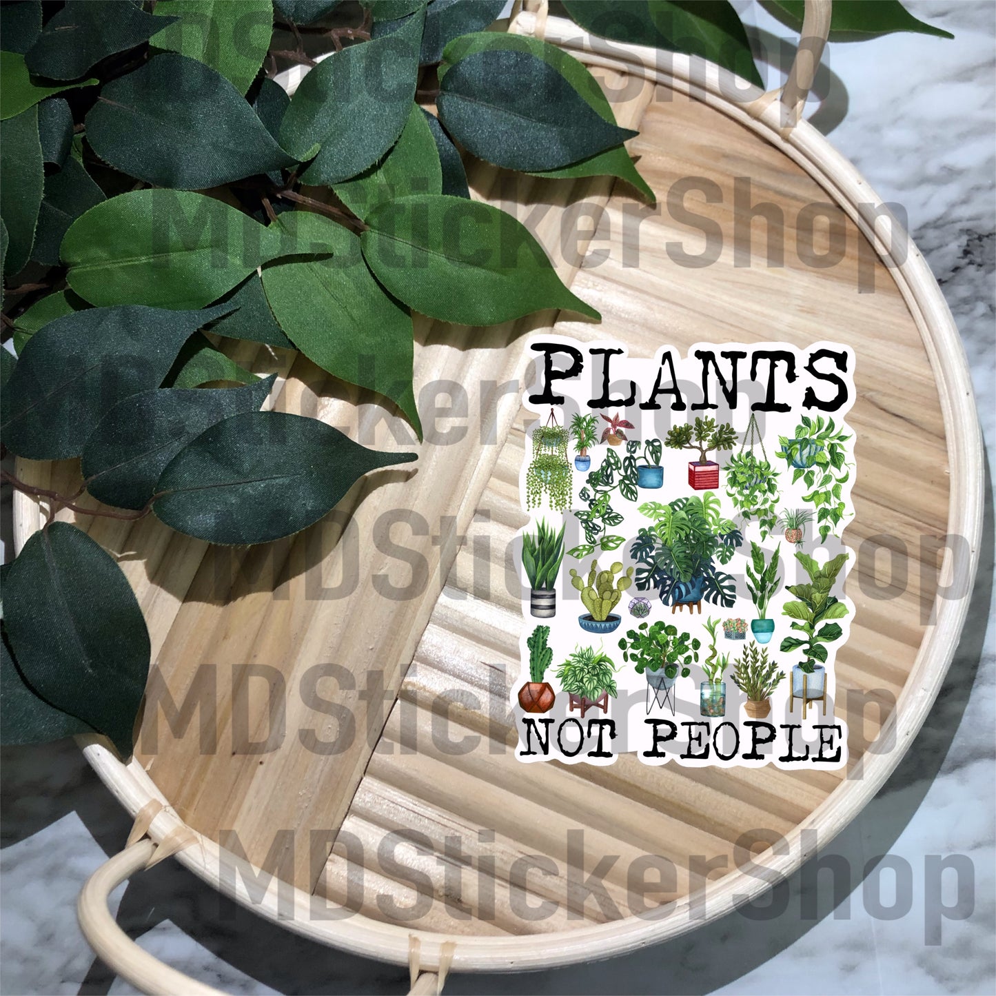 Plants Not People Vinyl Sticker