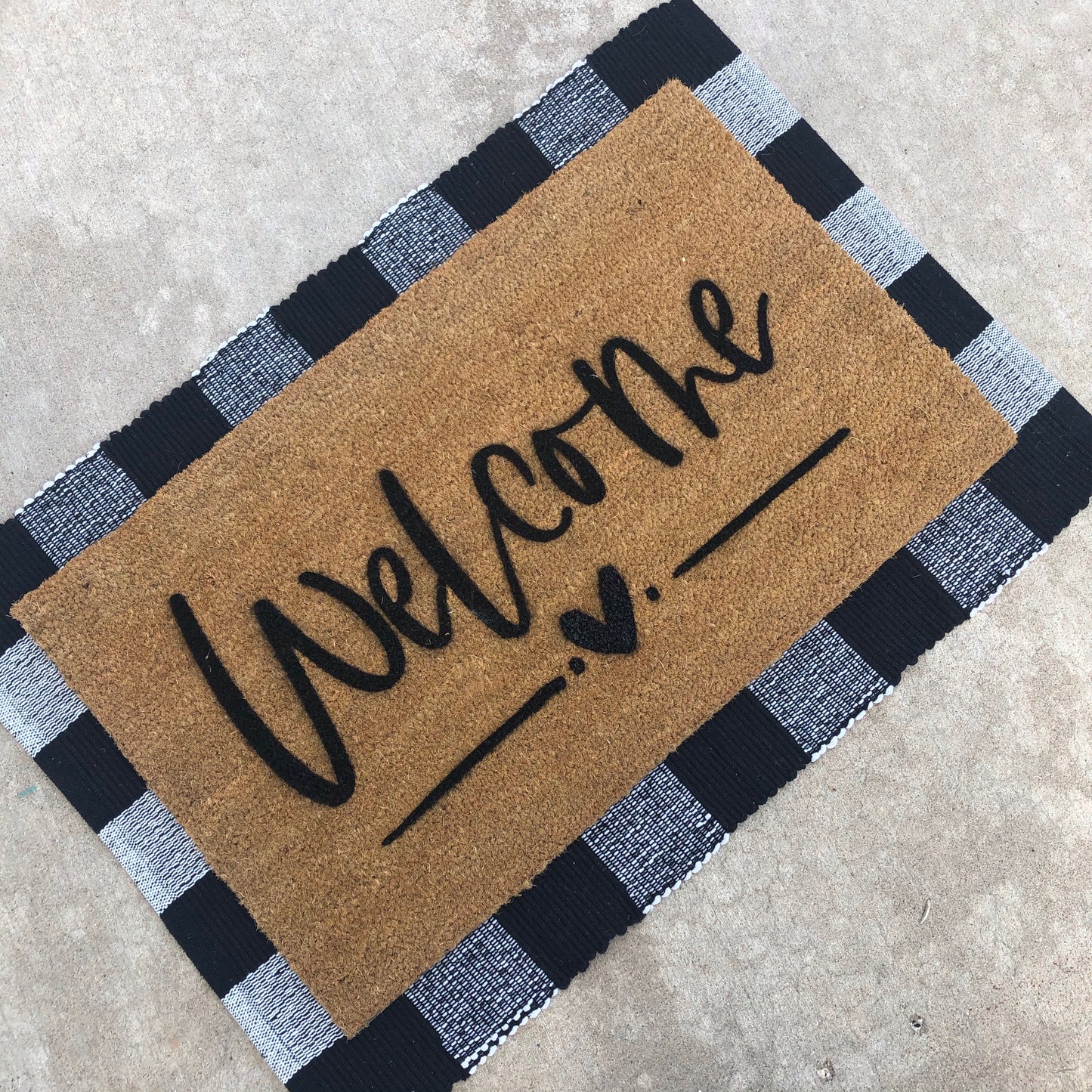 Welcome Heart Doormat