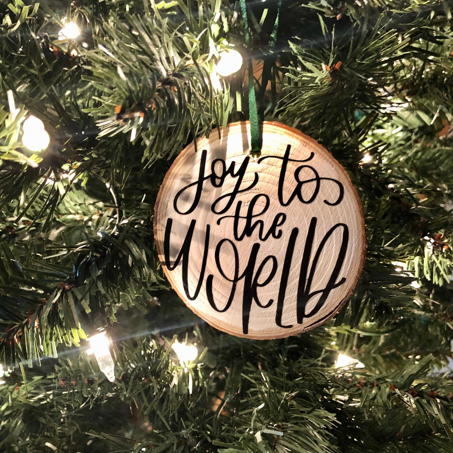 Joy to the World Wood Ornament