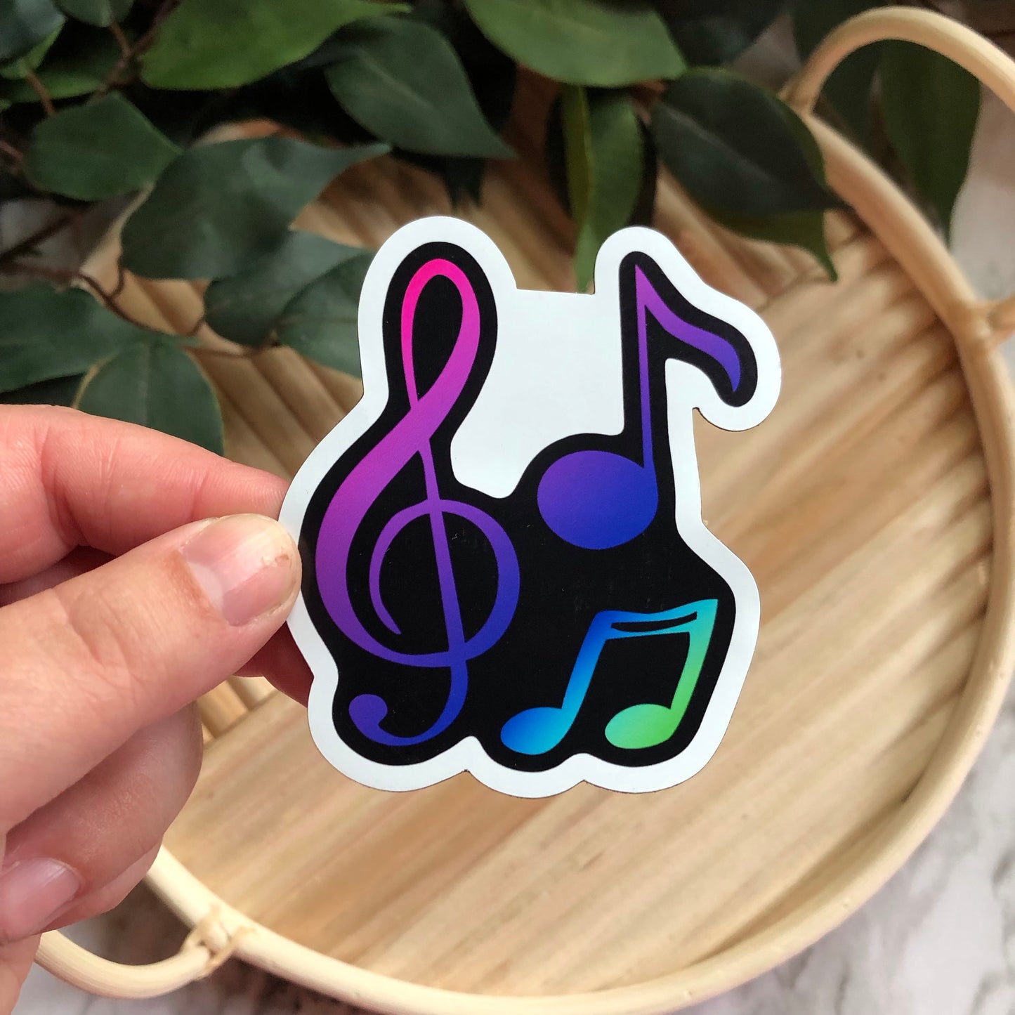 Ombré Musical Notes Magnet