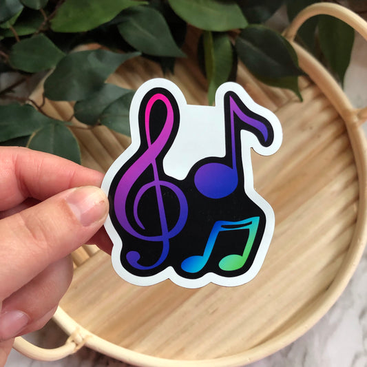 Ombré Musical Notes Magnet