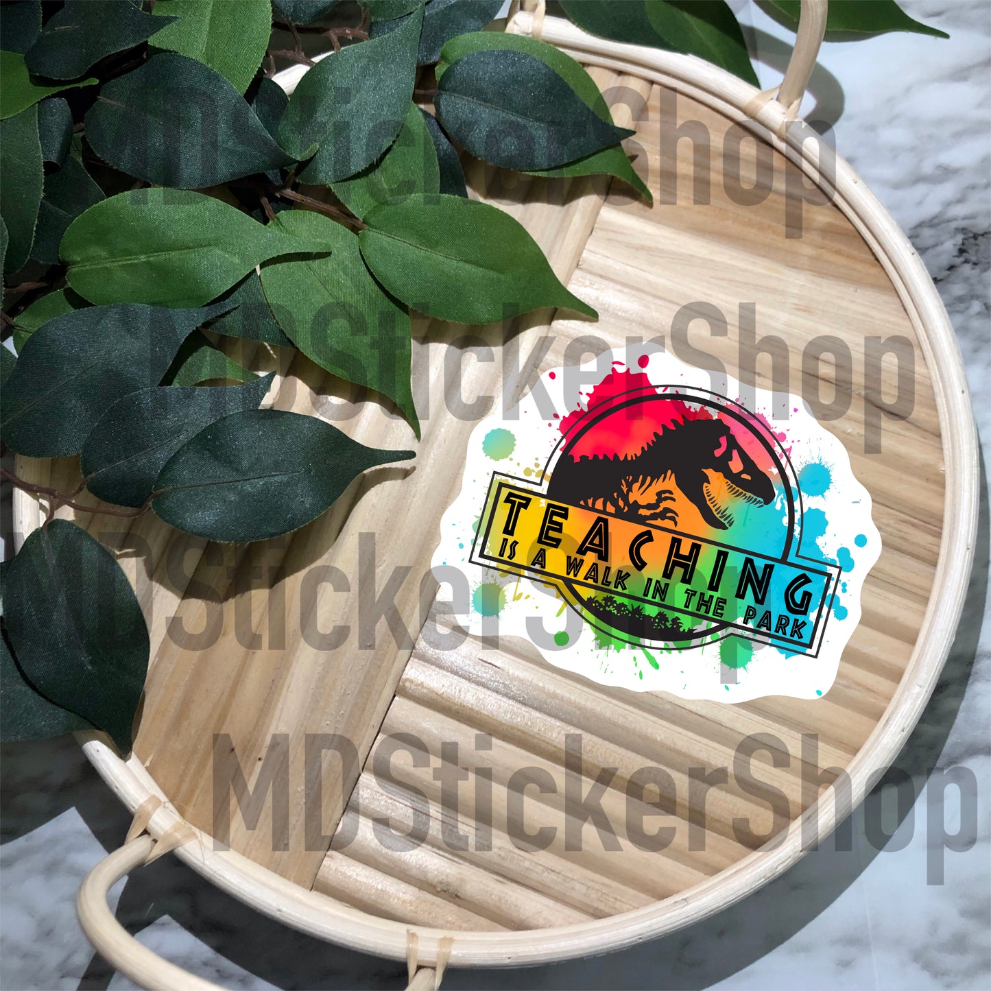 Teaching Is A Walk In the Park Vinyl Sticker