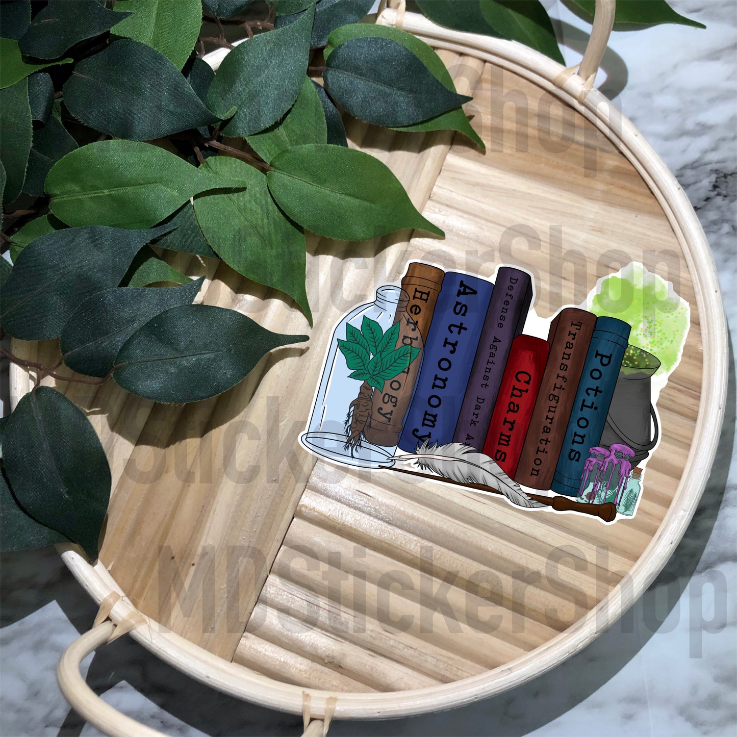 Magical Book Stack Vinyl Sticker