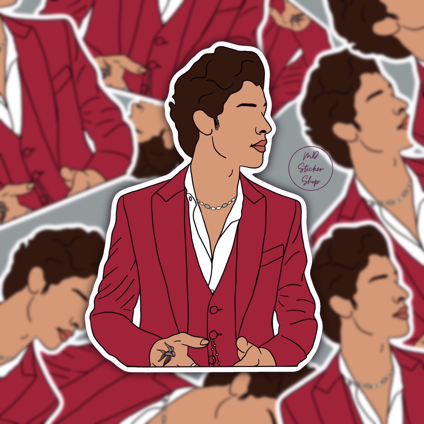 Shawn Mendes Silhouette Sticker