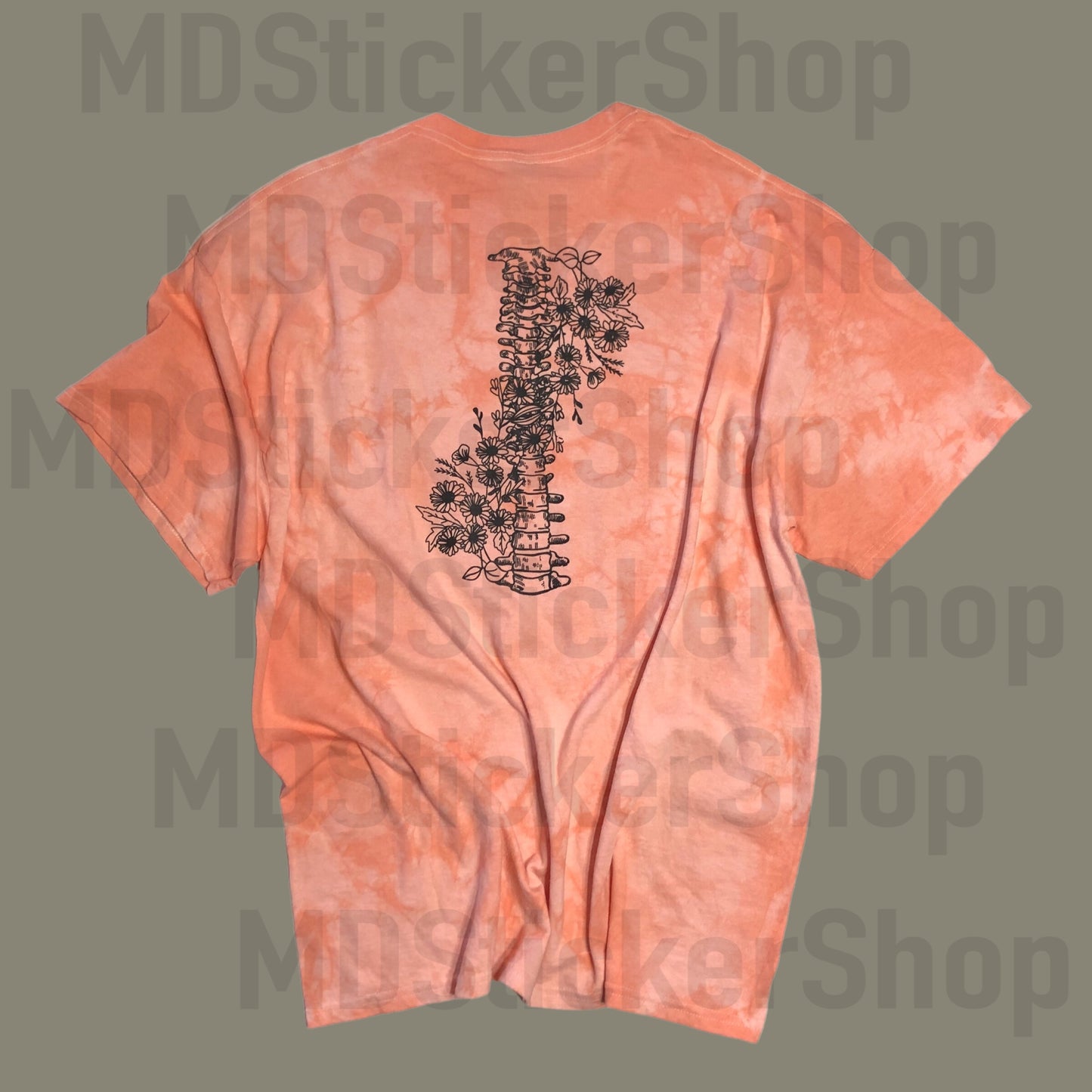 Grow Through It Coral Tie Dye Tee