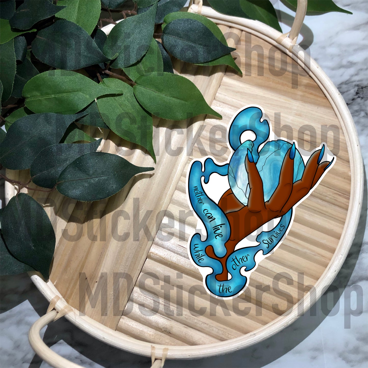 Neither Can Live Vinyl Sticker