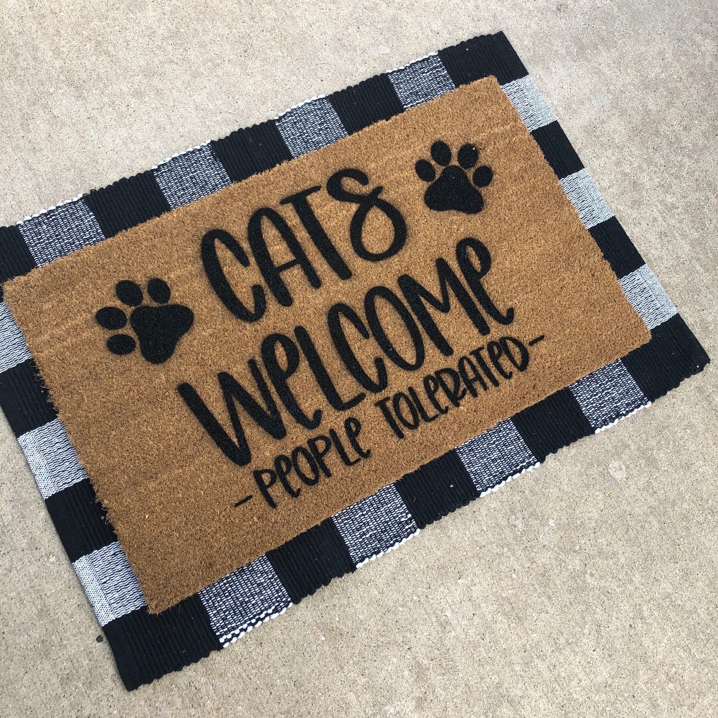 Cats Welcome People Tolerated Doormat