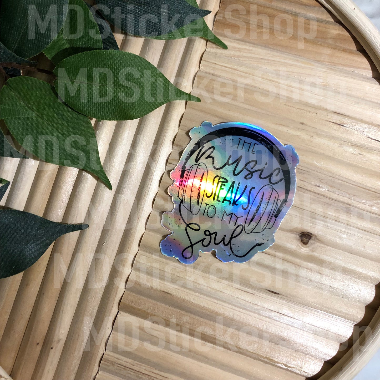 The Music Speaks To My Soul Vinyl Sticker